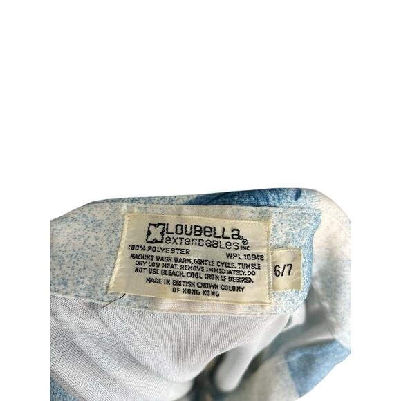 Vtg Blouse Loubella Extendables Floral Dagger Collar Polyester 70s Bird Small - Picture 8 of 8